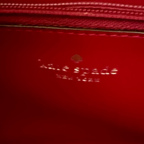 kate spade lavender blue leather tote with black handles - Picture 3 of 10